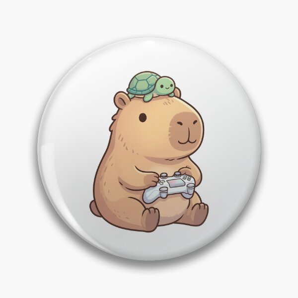 Item preview, Cute Capybara Playing Video Games designed and sold by studio-ssaam.