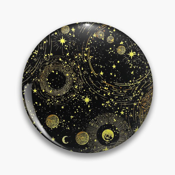 Item preview, vintage celestial gold stars and moon  designed and sold by FahdSpaceArt.