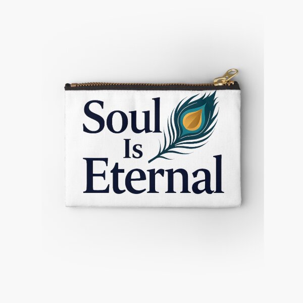 Item preview, Soul Is Eternal – Krishna Peacock Feather Spiritual Quote | Bhagavad Gita Wisdom Sticker & T-Shirt designed and sold by Nene's design.