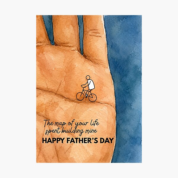 Item preview, The Map of Your Life Spent Building Mine – Happy Father's Day Card, Sentimental Dad Gift, Emotional Father Appreciation Card designed and sold by Sketchbook Studio by Aqsaa.