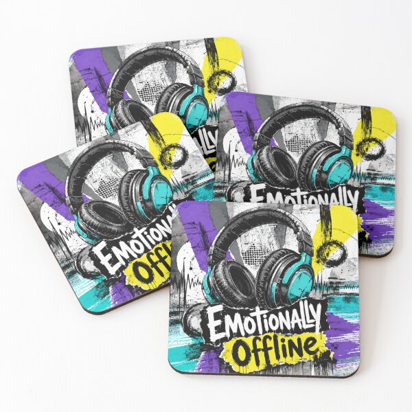 Item preview, Emotionally Offline Headphones Graphic T-shirt Gifts designed and sold by moxivra.