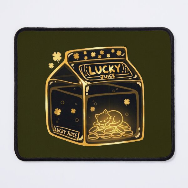Item preview, Lucky Juice – Lucky Cat and Four Leaf Clover Aesthetic Milk Carton Design designed and sold by RedHDesign.