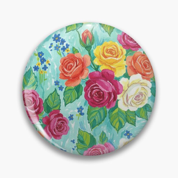 Item preview, Tropical Floral Watercolor Pattern | Preppy Summer Botanical Print |  Pink Teal Green Maximalist Design designed and sold by Desolaa_Arts.