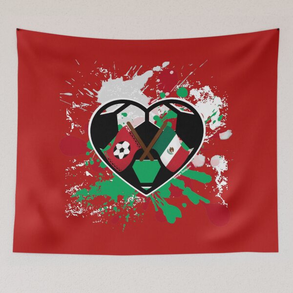 Item preview, Soccer and Mexican Flag Soccer Heart designed and sold by artbyomega.