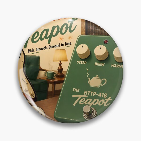 Item preview, HTTP-418 Teapot — Vintage Warm Tone Guitar Pedal Parody designed and sold by Mantramontics.