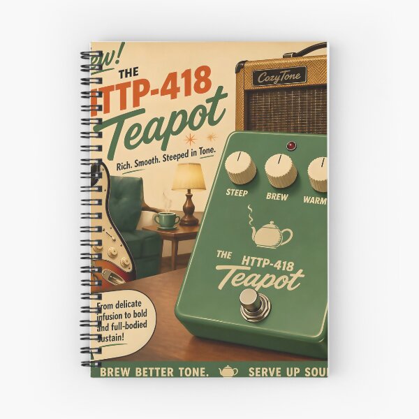 Item preview, HTTP-418 Teapot — Vintage Warm Tone Guitar Pedal Parody designed and sold by Mantramontics.