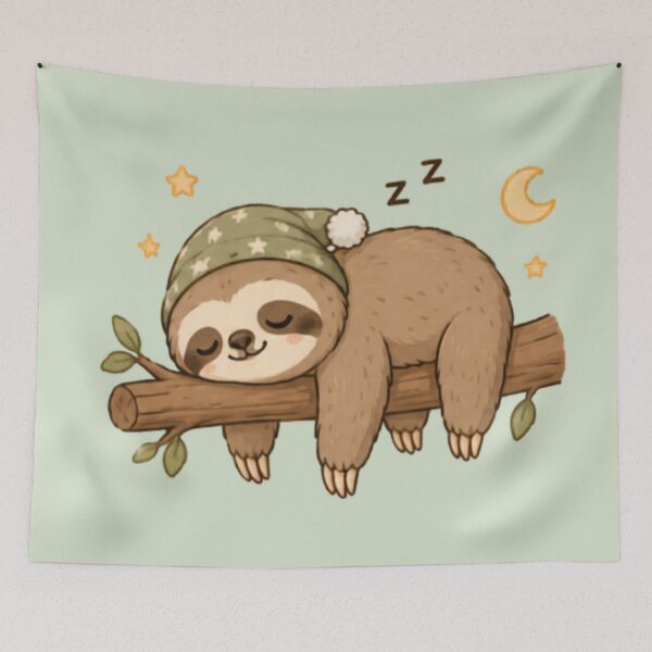 Item preview, Cute Sleepy Sloth designed and sold by MellowMunchkins.