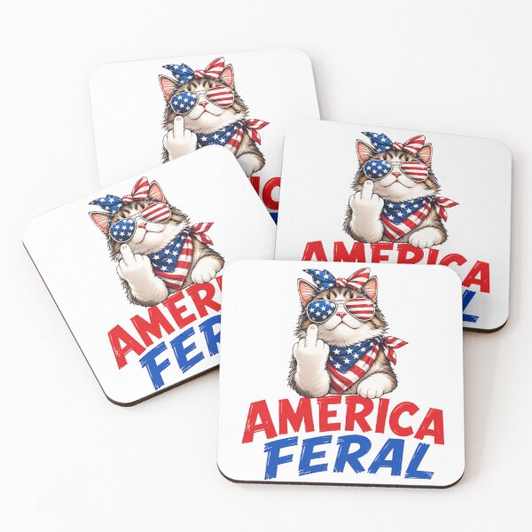 Item preview, Feral cat sticker designed and sold by TeeUp2.