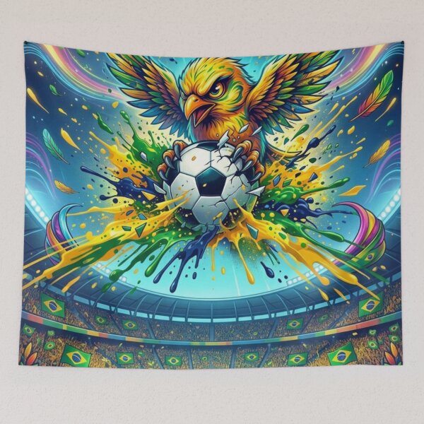 Item preview, Brazil Catarino Soccer 2026 Vertical Neon Art (9:16) designed and sold by Aram250.
