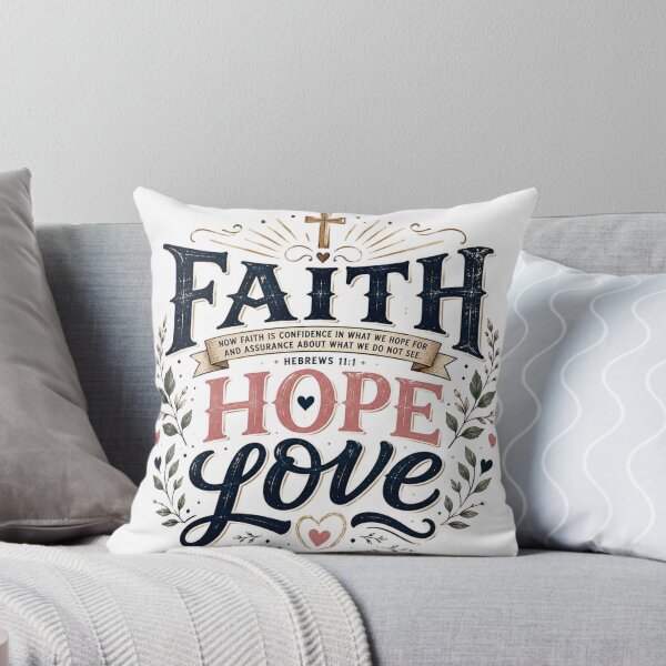 Item preview, Faith Hope Love Christian Retro Sunset Sticker designed and sold by Omanut Studio — By Ashwin..