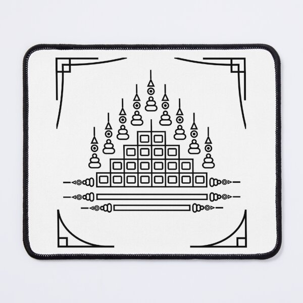 Item preview, Modern abstract sacred yantra geometric talisman with decorative frame, Gao Yod pattern designed and sold by Longsilp.