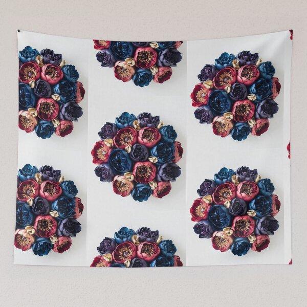 Item preview, Luxury Peony Bouquet | Navy Blue Burgundy & Gold Floral Arrangement designed and sold by GalleryPeak.