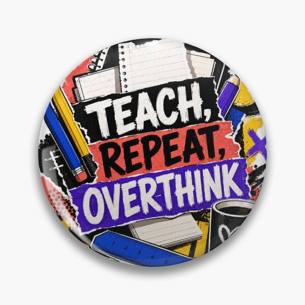 Item preview, Teach Repeat Overthink Teacher Graphic T-shirt, Gifts designed and sold by moxivra.