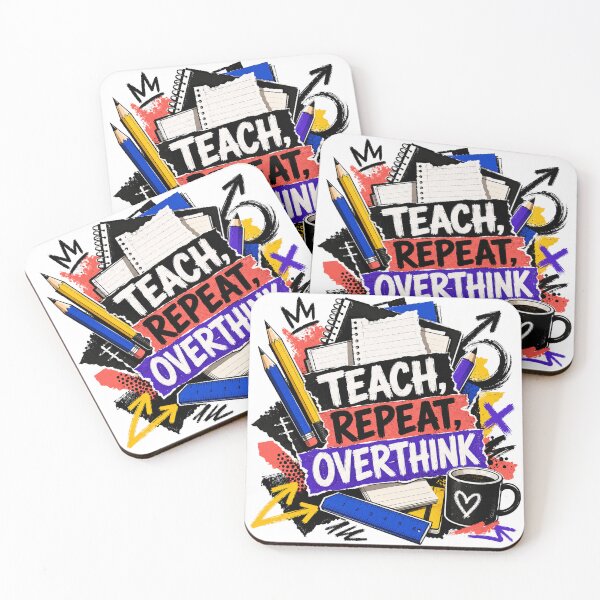 Item preview, Teach Repeat Overthink Teacher Graphic T-shirt, Gifts designed and sold by moxivra.