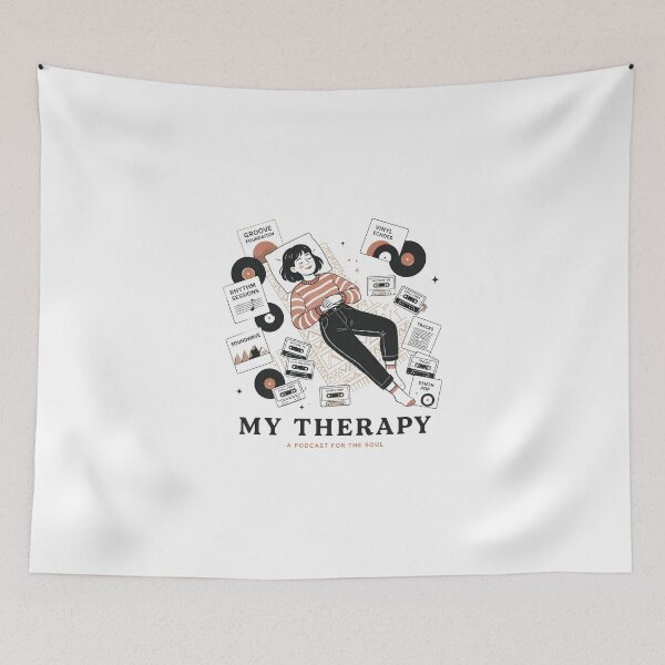 Item preview, Retro Music Therapy | Vinyl Cassette Design designed and sold by PrintTycoon.