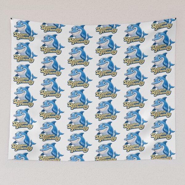 Item preview, Dolphin Friendly , smiling dolphin designed and sold by CornershopTee.