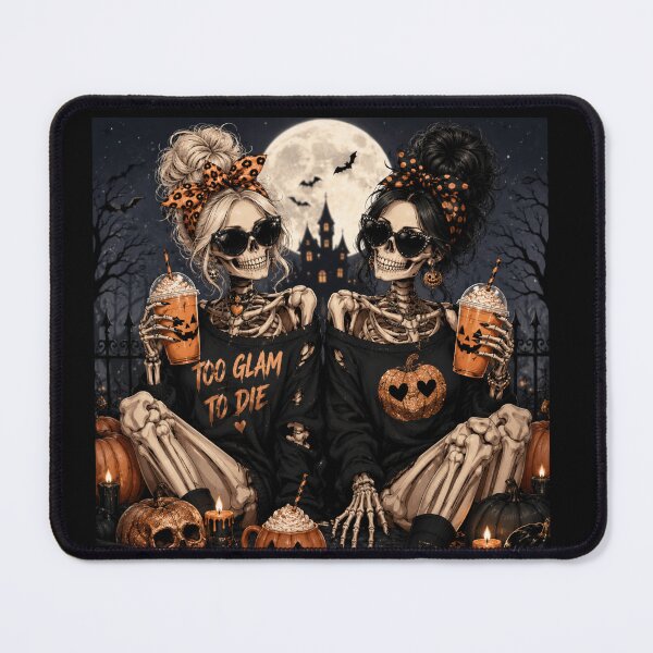 Item preview, Too Glam To Die Gothic Skeleton Girls Halloween Fashion Design designed and sold by MotylekAnia.