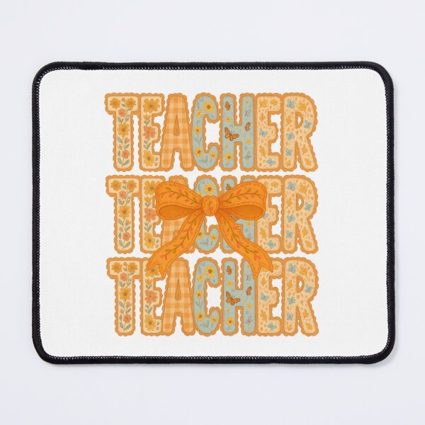 Item preview, Coquette Floral Bow Teacher Sticker designed and sold by TeeUp2.