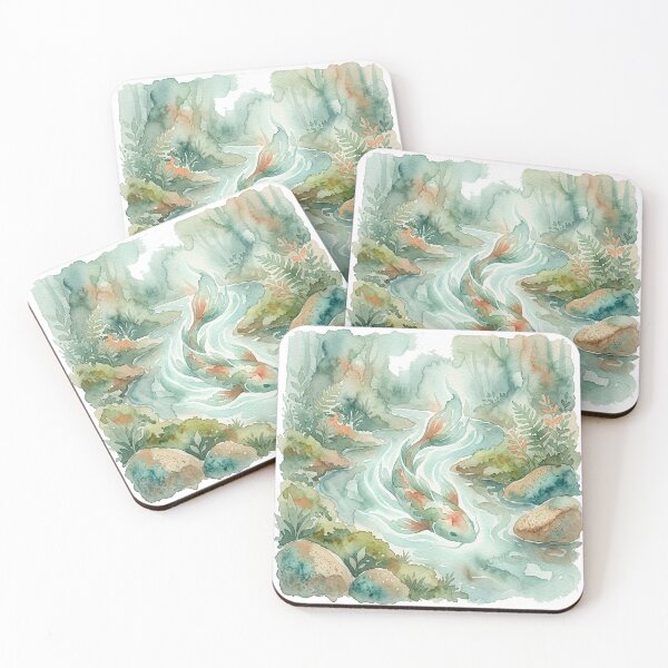 Item preview, Magical Koi River Spirit in Enchanted Forest designed and sold by GrabaHuk.