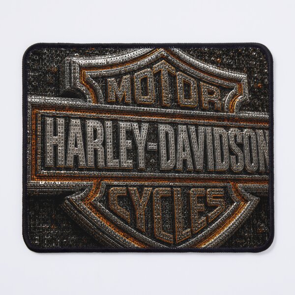 Item preview, Harley-Davidson Shield Mosaic Edition | Premium 3D Chrome Emblem Artwork designed and sold by JcAbstractArt.
