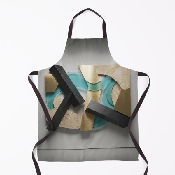 Item preview, Brutalist Glam Teal Geometric Relief Sculpture designed and sold by Gifter-ly.