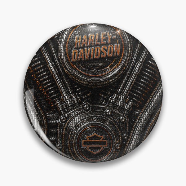 Item preview, Harley-Davidson V-Twin Mosaic Edition | Iconic 3D Chrome Engine Artwork designed and sold by JcAbstractArt.
