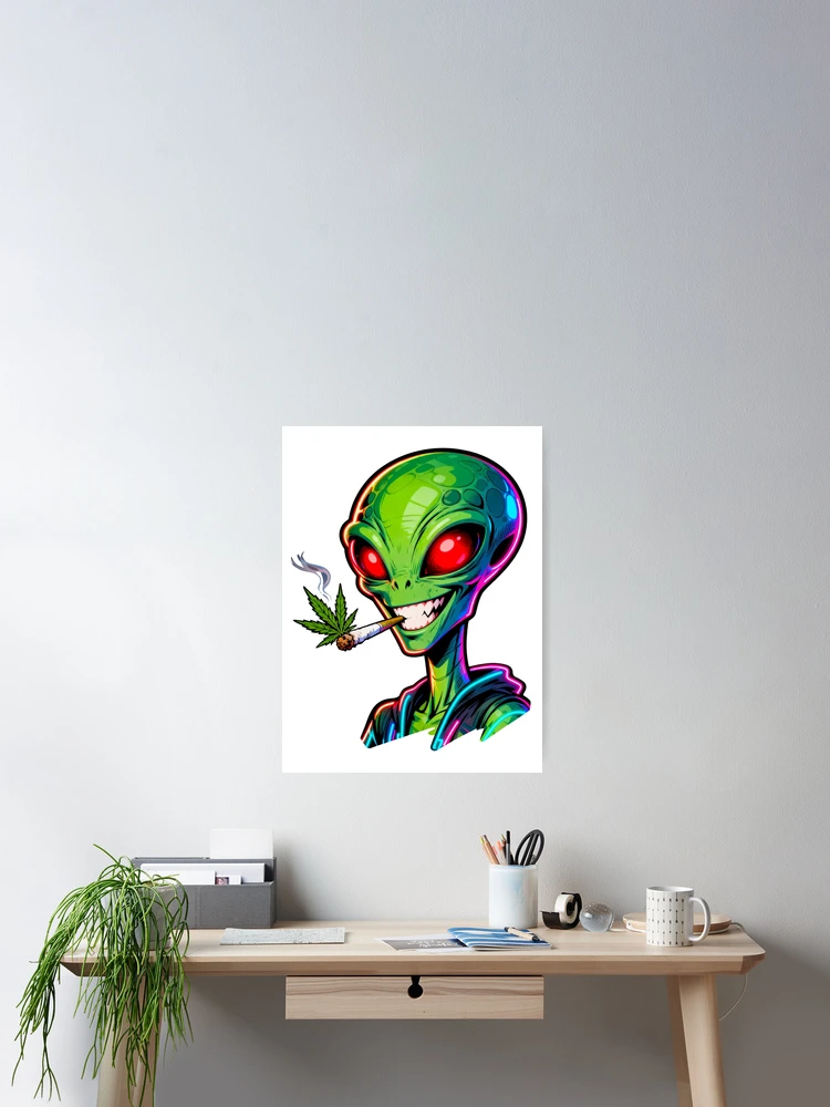 Thumbnail 2 of 3, Poster, High Tech Alien designed and sold by KingCuppaDigitalArt.