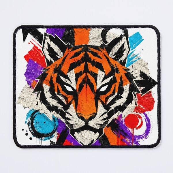 Item preview, Geometric Tiger Street Art Graphic T-shirt, Gifts designed and sold by moxivra.