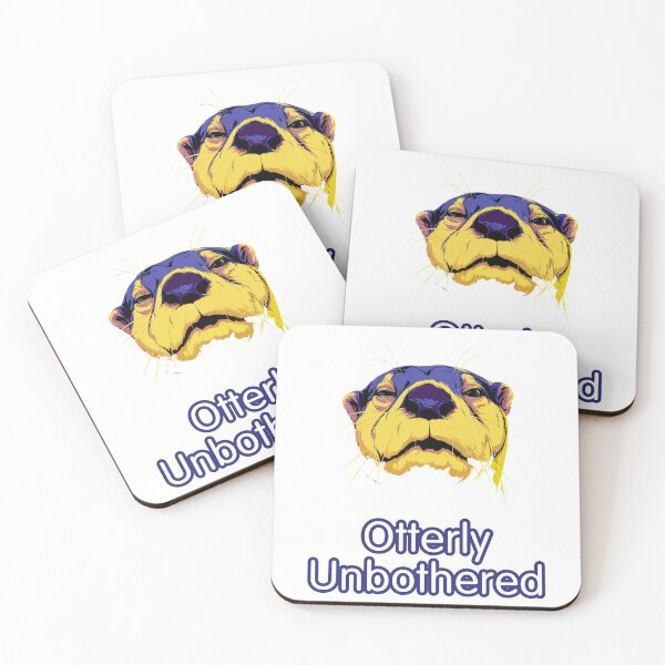 Item preview, Otterly Unbothered Funny Otter Illustration designed and sold by InkmotiveStudio.