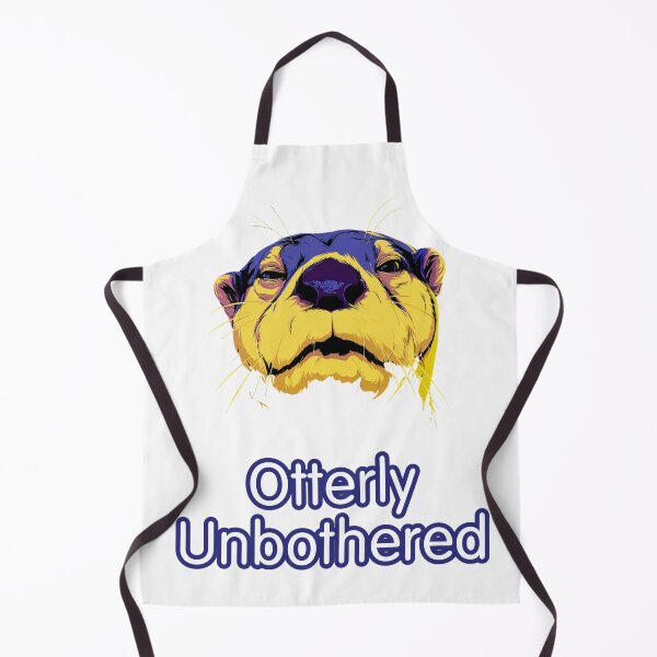 Item preview, Otterly Unbothered Funny Otter Illustration designed and sold by InkmotiveStudio.