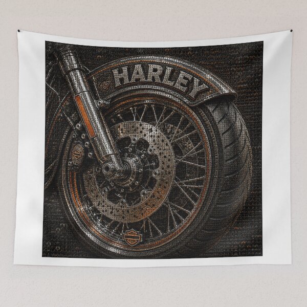 Item preview, Harley Front Wheel Mosaic Edition | Harley 3D Chrome Premium Front Wheel designed and sold by JcAbstractArt.