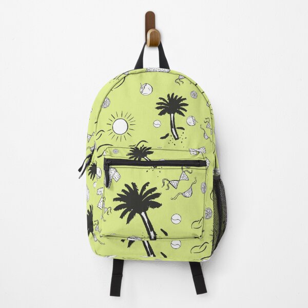 Item preview, Retro Summer Beach Pattern Yellow Green Background  designed and sold by altastudio.
