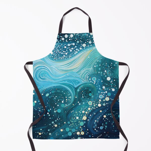 Item preview, Aboriginal Inspired Dot Art - With Teal Blue Waves designed and sold by GrinGalore.