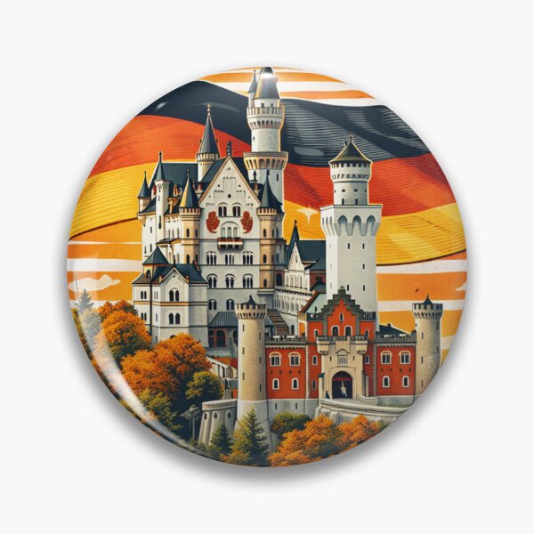 Item preview, A Vintage Illustration of Neuschwanstein Castle - Bavaria - Germany designed and sold by devonclemon.