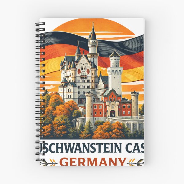 Item preview, A Vintage Illustration of Neuschwanstein Castle - Bavaria - Germany designed and sold by devonclemon.