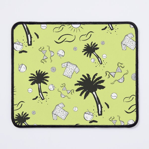 Item preview, Retro Summer Beach Pattern Yellow Green Background designed and sold by altastudio.