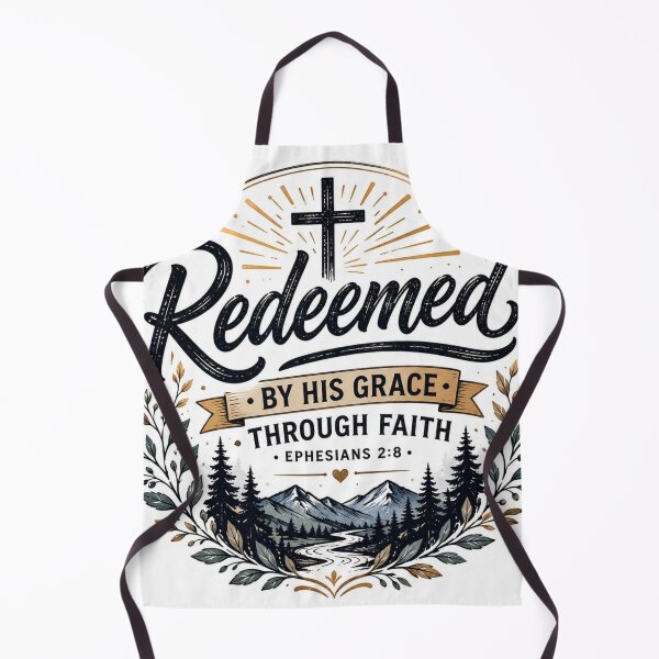 Item preview, Redeemed By His Grace Christian Faith Sticker designed and sold by Omanut Studio — By Ashwin..