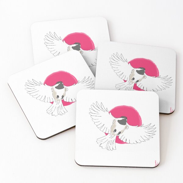 Item preview, Black-capped chickadee in flight, comic strip style designed and sold by mousse-tache.