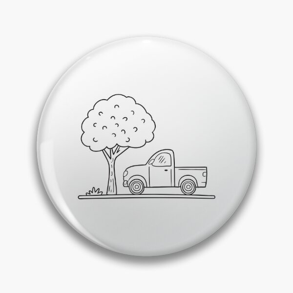 Item preview, Truck Parked Under Tree in Parking Area designed and sold by rasagamastore.