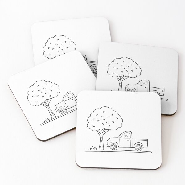 Item preview, Truck Parked Under Tree in Parking Area designed and sold by rasagamastore.