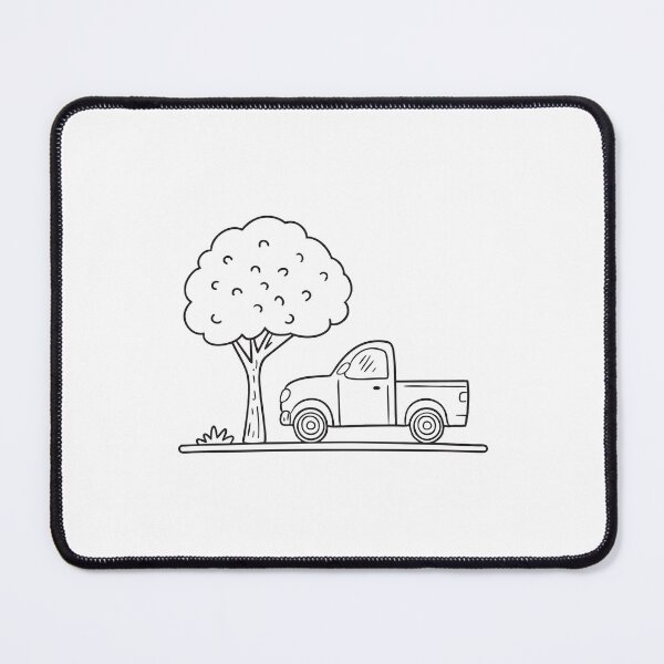 Item preview, Truck Parked Under Tree in Parking Area designed and sold by rasagamastore.