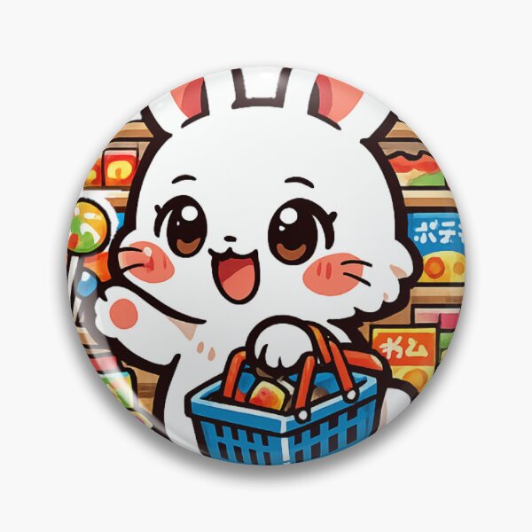 Item preview, Kawaii Bunny at Japanese Dagashi Shop Sticker | Retro Candy Store Rabbit Anime Design designed and sold by kawaii animal store (in Japan).