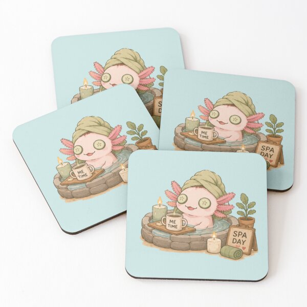 Item preview, Spa Day Axolotl designed and sold by MellowMunchkins.