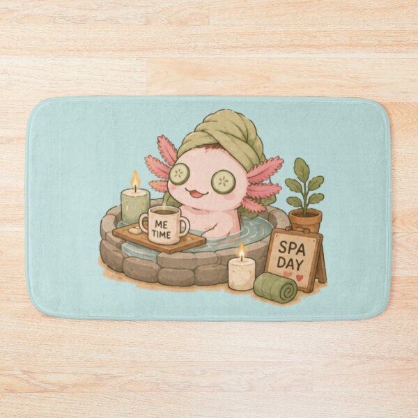 Item preview, Spa Day Axolotl designed and sold by MellowMunchkins.