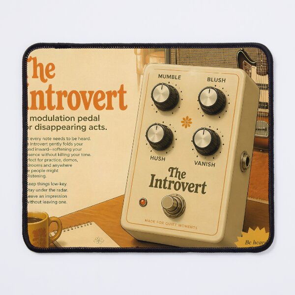 Item preview, The Introvert — Vintage Modulation Guitar Pedal Parody designed and sold by Mantramontics.