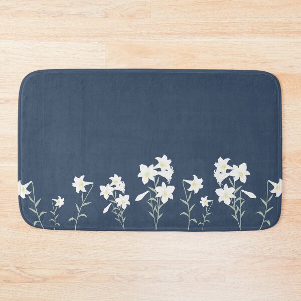 Item preview, Midnight Garden White Lily Elegant Border Floral Art designed and sold by MOONLIT MIRAGE.