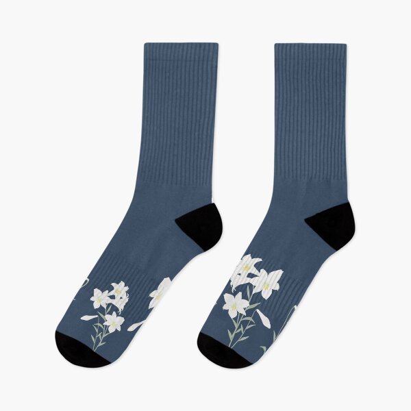 Item preview, Midnight Garden White Lily Elegant Border Floral Art designed and sold by MOONLIT MIRAGE.