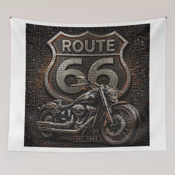 Item preview, Route 66 Chrome Mosaic Edition | Premium 3D Harley designed and sold by JcAbstractArt.