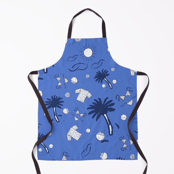 Item preview, Retro Summer Beach Pattern Blue Background designed and sold by altastudio.