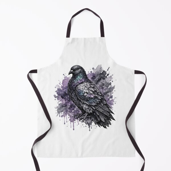 Item preview, Mystical Fantasy Pigeon Tattoo Art | Watercolor Gothic Bird Illustration designed and sold by MolinezjArt.